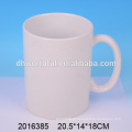 Copo branco puro personalizado da caneca no material cerâmico com logotipo